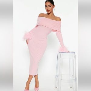 Legally Perfect Ribbed Midi Dress - Pink